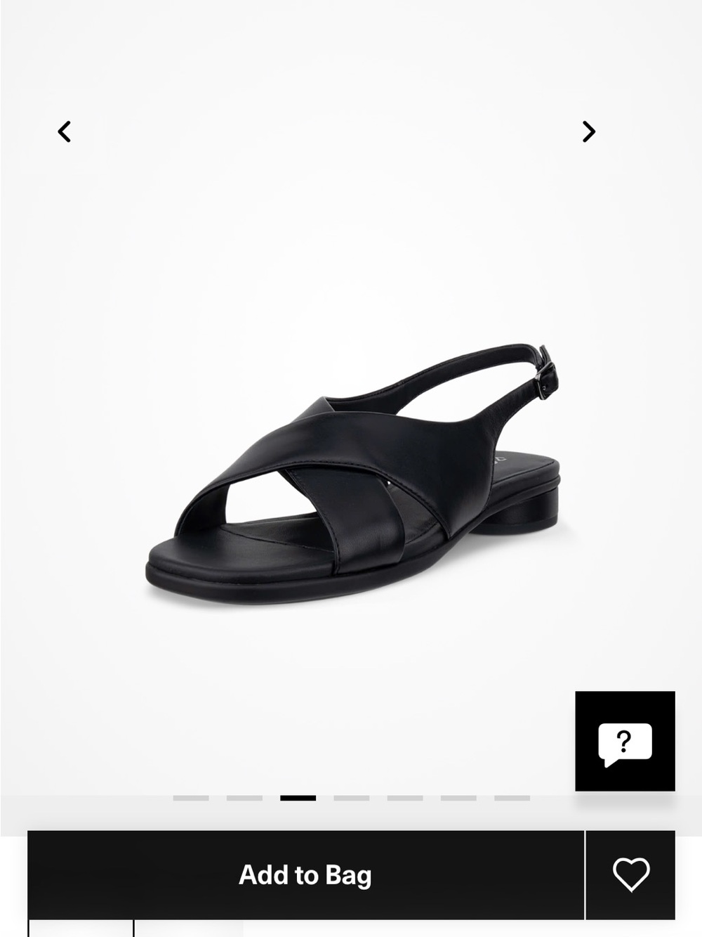 Ecco Black Leather Crisscross Slingback Sandal
